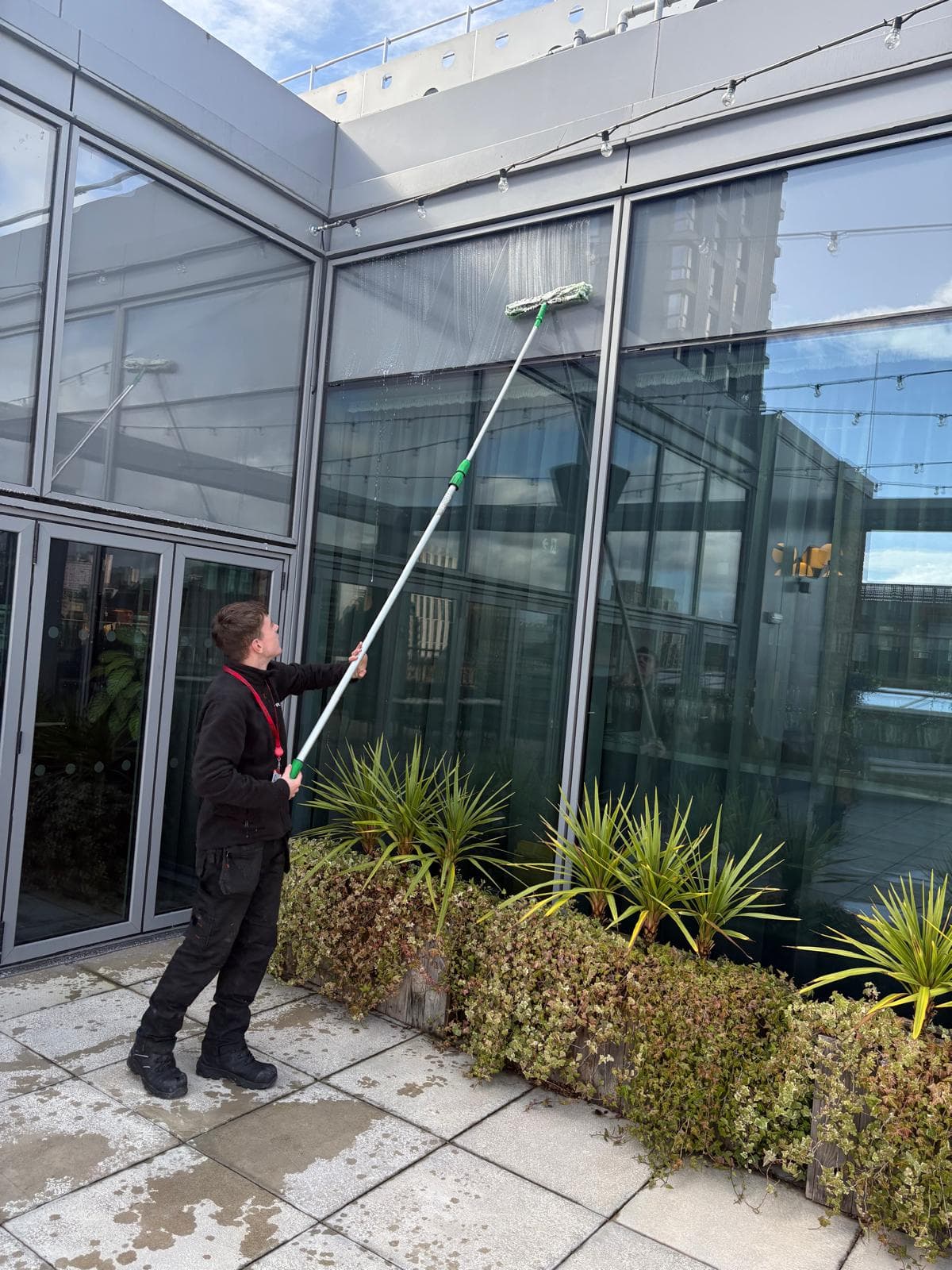 Reach and wash pure water cleaning at Barclays