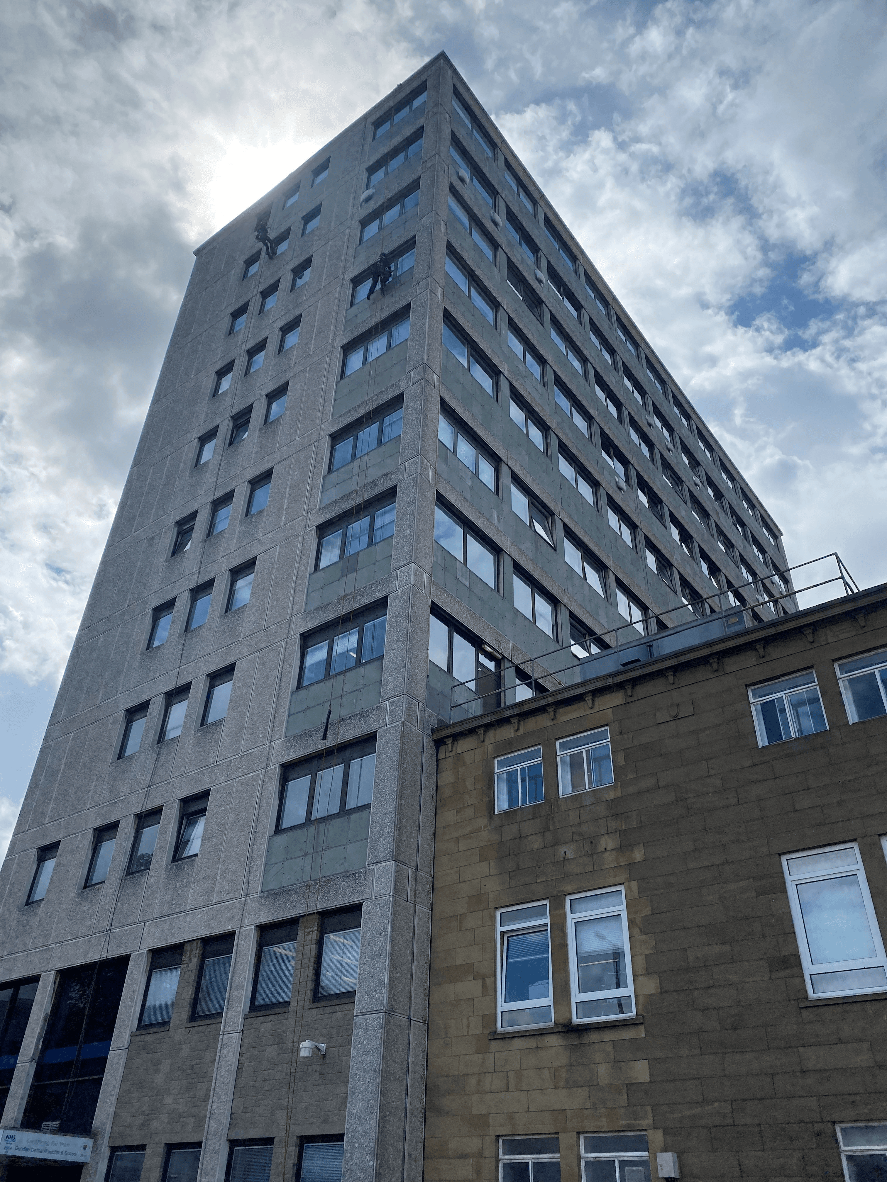 Commercial window cleaning in Dundee city centre