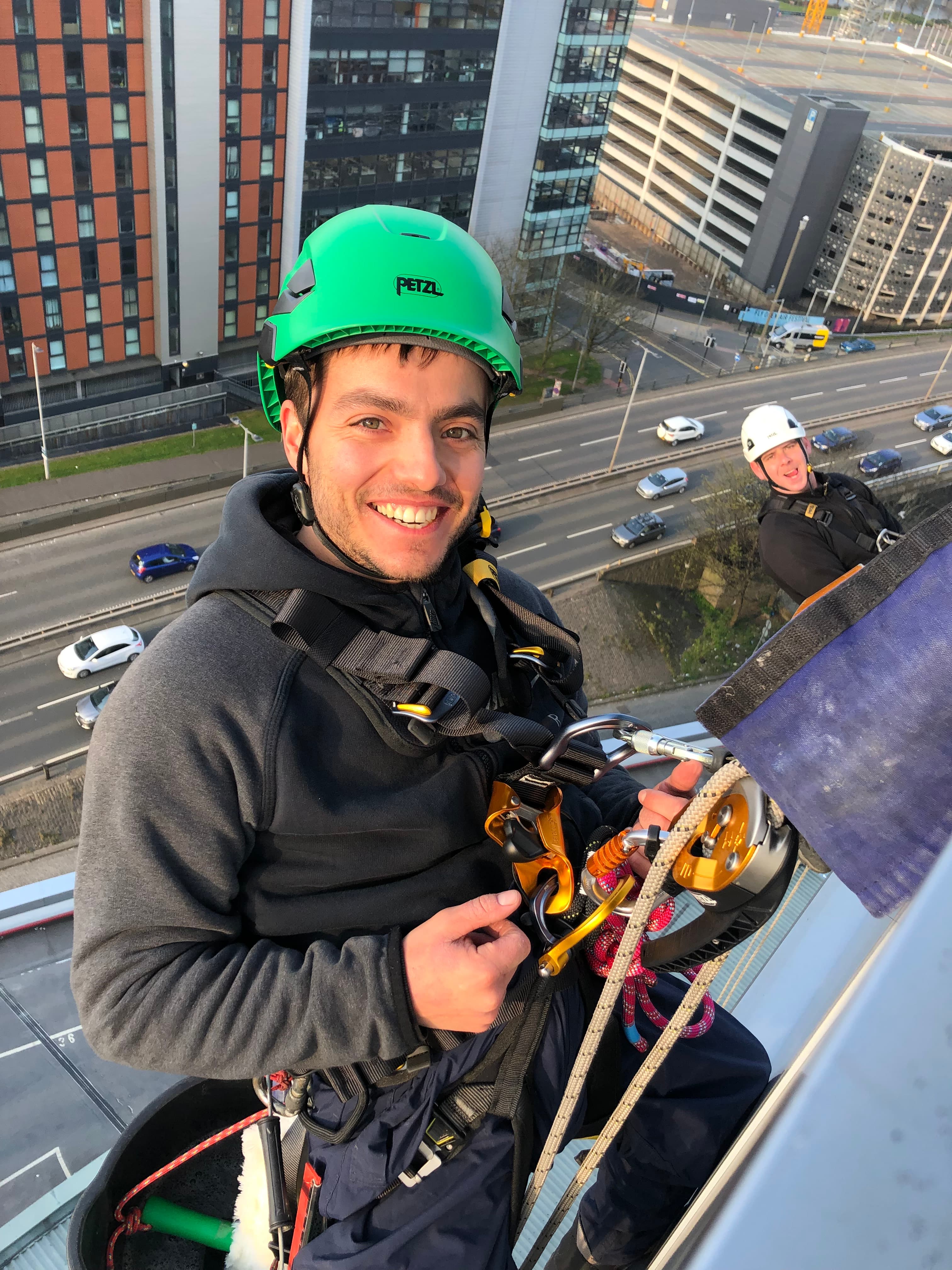 IRATA rope access window cleaning