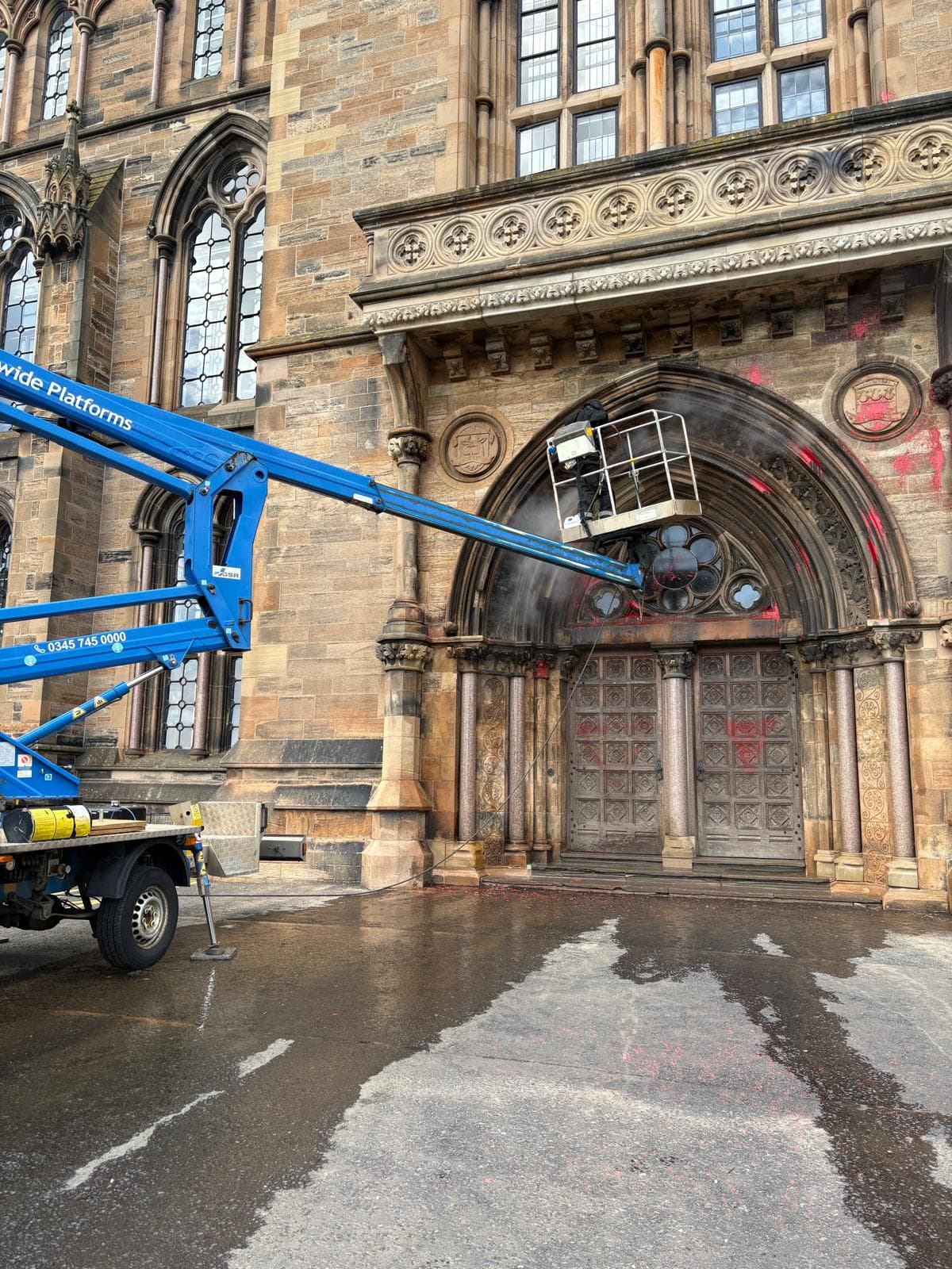 DOFF graffiti removal at University of Glasgow